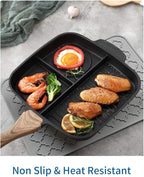 AMOAMI-Dish Drying Mats for Kitchen Counter-Silicone Dish Drying Mat-Kitchen Dish Drying Pad Heat Resistant Mat-Kitchen Gadgets Kitchen Accessories Kitchen Small Appliances(16" x 18", GREY)