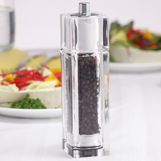 Chef Specialties 6.5 Inch Gem Combo Pepper Mill and Salt Shaker
