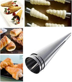 10 Pack Large Cream Horn Forms 5-inch, Non-stick Cream Horns Pastry Mould Croissant Baking Forms for Baking Croissants Bead, Chocolate Croissant, Brioche Rolls, Ice Cream Cone Party Dessert