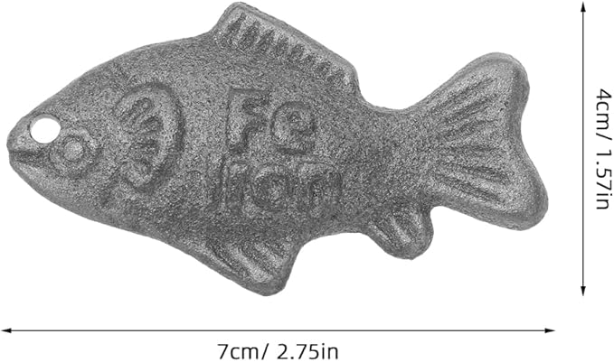 VOSAREA 2pcs Iron Fish Cooking Tool: Fish for Iron Deficiency Reusable - Safe Supplement for Pregnant Women Vegans and Athletes Food Soup & Drinks