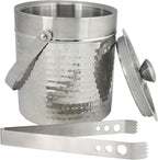 UNIWARE Copper Bar Tools & Drinkware/Hammered Ice Bucket, (2 QT Double Wall Ice Bucket)