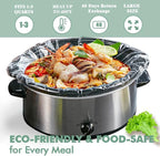Slow Cooker Liners, 40 Cooking Bags, Medium Disposable Pot Liner Plastic Bags, Fits 1QT to 3QT Slow Cooker Cooking Pans, 11 in. x 16 in.