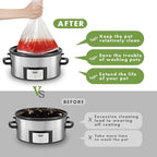 Slow Cooker Liners, 20 Cooking Bags Extra Large Disposable Pot Liner Plastic Bags for 6QT to 10QT Slow Cooker Cooking Pans, 14“ x 22”, 20 Liners (20)