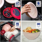 WHYSKO Mixing Bowl Set, 12 Piece Colorful Plastic Mixing Bowls with Lids Set for Food Prep Storage and Serving, Microwave and Dishwasher Safe for Kitchen Baking Cooking