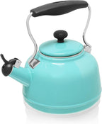Chantal Tea Kettle, Vintage Series, Enamel on Steel, Whistling (Aqua)