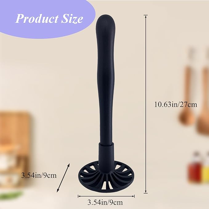 Potato Masher, Foldable Nylon Mashed Potato Masher for Non-Stick Cookware, Non-Scratch Food Masher Kitchen Tool and Gadgets, Smasher Kitchen Utensils for Potato, Bean, Vegetable, Fruit, Avocado