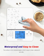 Ataller Food Scale with Nutritional Calculator, Digital Kitchen Scale, Food Scales for Kitchen, Calorie Calculator for Meal Prep, and Weight Loss, Units in Lbs, Grams, Ounces, Batteries Included