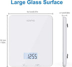 RENPHO Food Scale with Nutritional Calculator, Digital Kitchen Scale for Weight Loss, Smart Food Weight Scale with App for Macro Keto Calorie Cooking, Grams and Ounces, White, 11lb/5kg