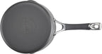 Circulon Radiance Hard-Anodized Nonstick Saucepan, Durable Nonstick Cookware, Sauce Pan with Straining Lid, 3-Quart, Gray