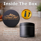 Manual Spice Grinder for Kitchen Use, Aluminum Spice Mill with Matt rubber outer finish (2.5 inch)