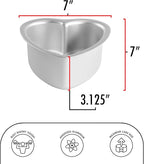 Fat Daddio's PHT-63 Anodized Aluminum Heart Cake Pan, 6 x 3 Inch