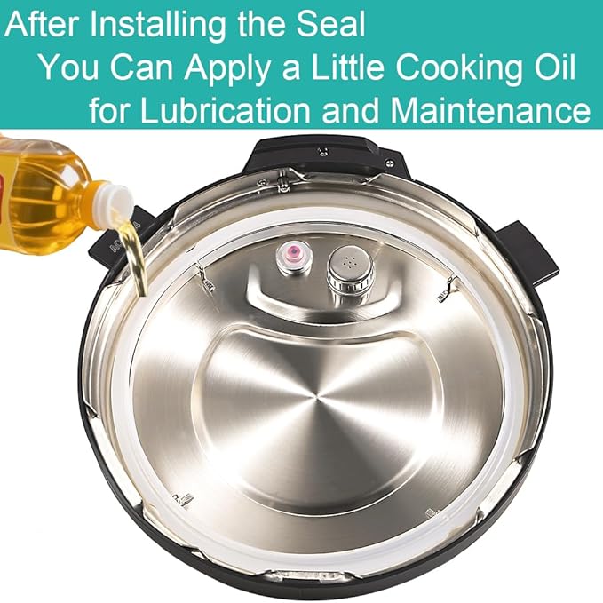 2-Pack Sealing Ring 8 Qt for Instant Pot Sealing Ring for 8 Quart Instapot, Food-grade Silicone sealing rings Replacement Seal for Instant Pot 8 Quart, Gasket 8 Qt for Instantpot Sealing Ring, Clear