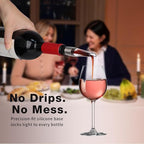 Wine Air Aerator & Wine Pourer Spout Dual Function with Leak-Proof Design, Universal Fit, Instant Red Wine Flavor Enhancer, Wine Tool for Wine Lovers