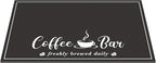 CooRug Absorbent Coffee Mat, Fashion Dish Drying Mat for Kitchen Counter Coffee Bar Accessories Espresso Machine Dish Rack 16" x 24" Black
