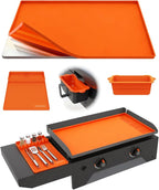 KITCHEN PERFECTION Ultimate Kit for Blackstone Griddle 28 Inch - Silicone Griddle Cover Mat + Griddle Accessories Mat + 2 PCS Silicone Grease Cup Liners Hermetic Protection from Rust & Debris All Year