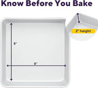 Wilton 8 x 8 Inch Square Cake Pan, Even Heating Aluminum Bakeware, Made Without PFAS, Packaging May Vary