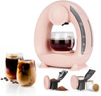 BENFUCHEN Pod and Grounds Single-Serve Coffee Maker, 2 in 1 One Cup Coffee Machine Compatible with K-Cup Pod & Coffee Grounds/Tea, Compact Design, 4-8oz, Pink