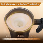 Milk Frother, 4-in-1 Electric Milk Steamer, 350ml/11.8oz Automatic Frother Machine for Coffee, Warm and Cold Foam, Temperature Control for Latte, Cappuccino, Hot Chocolate