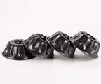 Webake 4 Inch Mini Fluted Tube Pans Nonstick Bakeware Set of 4, Angel Food Cake, Kugelhopf, Brownie