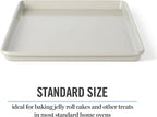 Martha Stewart Gallen 15 x 10 Inch Nonstick Carbon Steel Cookie Sheet – Cool Grey, Durable Bakeware for Even Baking and Easy Cleanup