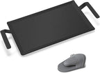 Premium Carbon Steel Griddle, Large Non-Toxic Stovetop Flat Top Pan for Gas, Electric Range, Induction, Grill & Campfire, Pre-seasoned Nitride Coating, Oven Safe to 1200°F, with Heat-insulating Gloves