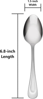 Oneida Satin Sand Dune Everyday Flatware Dinner Spoons, Set of 4, 18/0 Stainless Steel, Silverware Set, Dishwasher Safe