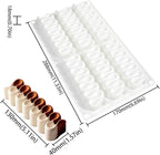 Silicone Molds, Long Baking Mold for Making Chocolate, Cake, Jelly, Dome Mouss (D_Caterpillar)