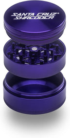 Santa Cruz Shredder Metal Herb Grinder Knurled Top for Stronger Grip 3-Piece Large 2.7" (Purple)