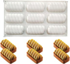 Silicone Mold for Baking Cakes,Soap Molds,Flower Shape Silicone Molds for Homemade French Dessert Mold for Pastry Chocolate,Jelly Chocolate Mold ＆ Ice Cube Tray (A_ Spiral Twist Shape)