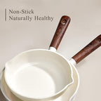 CAROTE 21pcs Cookware Set Nonstick Pots and Pans Set, Ceramic Cookware Set Induction Cookware, Non toxic Healthy Non Stick Kitchen Cooking Set, PFAS PTFE Free, White