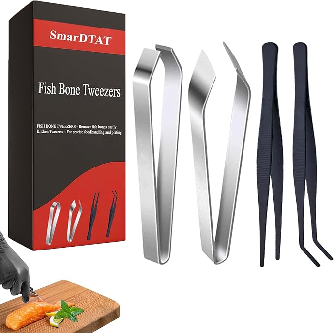 fish bone tweezers set, fish tweezers for accurate tweezers bones removal, A tool for deboning salmon, kitchen for fishbone remover deboning