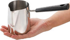 Dicunoy Set of 2 Milk Butter Warmer Pot, 12oz/22oz Turkish Coffee Pot, Stovetop Chocolate Melting Pan, Cezve Ibrik Briki Greek Arabic Coffee Maker for Maple Syrup, Sauce Heating, 18/8 Stainless Steel