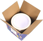 bUCLA 100Pieces Gold Plastic Plates - 6.25inch White with Gold Rim Disposable Salad/Dessert/Appetizer/Small Cake Plates Premium Hard - Ideal for Wedding, Party & Thanksgiving