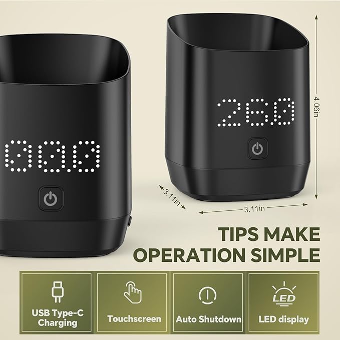 Digital Coffee Bean Dosing Cup for Espresso with LED Scale - High Precision Coffee Grounds Measurer, Barista-Strength Brewing Accessory & Perfect Coffee Lover Gift (Black, Sleek Design)