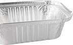 Waytiffer Aluminum Foil Pan with Platsic lids (50 Pack) 5.5" x 4.5" 1LB Capacity Foil Food Containers with Strong Seal for Freshness & Spill Resistance/Meal Prep Freezer Drip Pans BBQ,Takeout