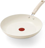 T-Fal Signature Nonstick 12 Inch Frying Pan Skillet, Oven Safe Up to 350°F, Dishwasher Safe, Pots and Pans Set, Non Stick Chef- Pan, Beige