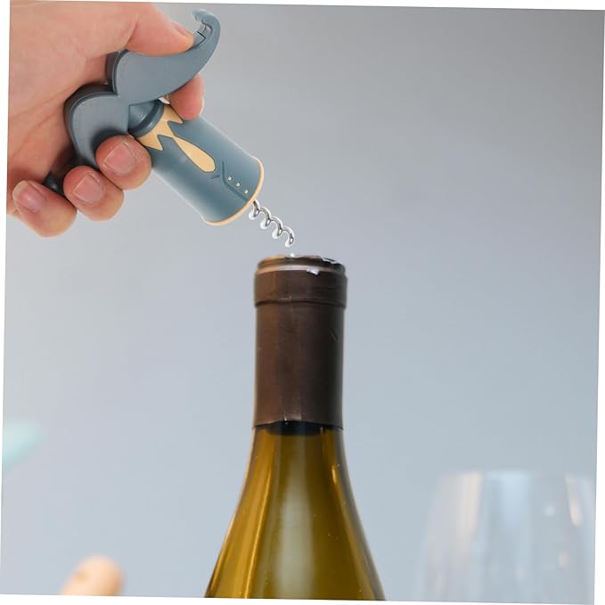 PRETYZOOM Gentleman Shape Wine Opener Portable Corkscrew Wine Cork Remover Kitchen Gadget Bar Tool Random Color