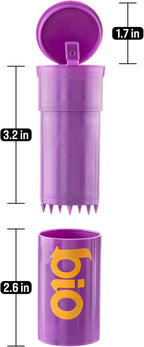 EZSPLITZ Cap & Crusher - 2-in-1 Herb Grinder with Extra Large Storage - Pop Art Edition (Purple)