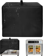 Heavy Duty French Door Air Fryer Toaster Oven Cover for Emeril Lagasse 26QT,15.75"Dx16.73"Wx13.8"H, 600D Oxford w/ 12μm Aluminum Foil, Waterproof Oil-Resistant Kitchen Appliance Dust Cover