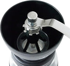 VIA CREMA Manual Coffee Grinder with Ceramic Burr and Glass Container for Espresso Beans