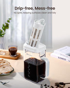 Maestri House Compact Cold Brew Coffee Maker, 40oz Iced Tea and Coffee Maker Brewer Space Saving Tritan Pitcher, 350 Mesh Filter, 100% Leak-Proof