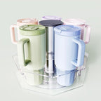 Water Bottle Organizer for Stanley 20/30/40oz, Rotating Stanley Cup Organizer Holder, Tumbler Bottle Organizer for Stanley Simple Modern Owala Yeti, Tumbler Lazy Susan, Clear