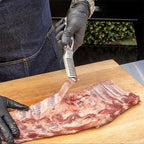 Stainless Steel Rib Membrane Removal Tool - BBQ Rib Skinner with Arc Clamp & Non-Slip Grip for Easy Membrane Removal,Kitchen Gadget for Barbecue Enthusiasts & Chefs