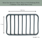 The Silicone Kitchen Silicone Roasting Rack Pan Extra Large, Dishwasher Safe, BPA Free, Non-Toxic, 7 in by 10.75 in, Navy, 2 Pack