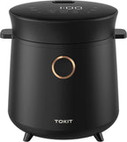 Compact Mini Rice Cooker Small Kitchen 3-Cup (Uncooked) / 6-Cup (Cooked), Non Stick Ceramic Inner Pot Rice Maker, 24H Timer Delay, Auto Keep Warm, 9 Functions Multicooker For Brown Rice, Steam, Soup