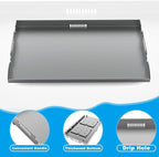 Flat Top Griddle for Blackstone 28 Inch Grill Powder Coated Steel Griddle Replacement Top with Rear Grease System for Blackstone 1517 1883 1924 1853 1963 1885 1856 1605 1803