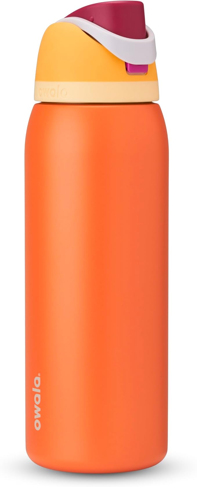 Owala FreeSip Insulated Stainless Steel Water Bottle with Straw for Sports, Travel, and School BPA-Free Sports Water Bottle, 40 oz, Citrus Crush
