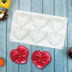 3D Bow Love Silicone Cake Moulds Fondant Decorating Tools Chocolate Pastry Molds Kitchen Baking Accessories (Heart G 11.8 X6.92 X1.4inch)