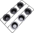 AUNMAS Carbon Steel Popover Pan, 6 Cavity Deep Nonstick Pudding Popover Muffin Cupcake Pan Bakeware for Home Cake Shop Oven Baking