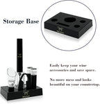 Air Pressure Wine Bottle Opener with Foil Cutter, Wine Aerator Pourer, 2 Vacuum Wine Stoppers, Storage Base (6 PCS), Corkscrew Wine Opener, The Best Wine gifts for Wine Lovers